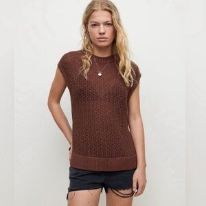 All Saints Chocolate Knit Top